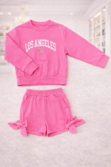 Hoofdbeeld Meisjes Jogging Set Roze – Trendy & ...
